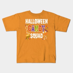 Cute Halloween Candy Squad Kids T-Shirt